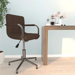 vidaXL Cadeira de escritório giratória couro artificial castanho