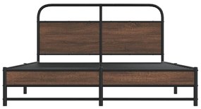 Estrutura cama s/ colchão derivados madeira carvalho castanho