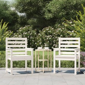 824054 vidaXL Cadeiras de jardim 2 pcs 60x48x91 cm pinho maciço branco