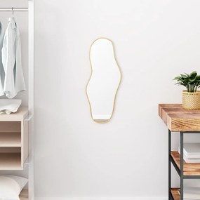 vidaXL Espelho de parede 60x25 cm dourado