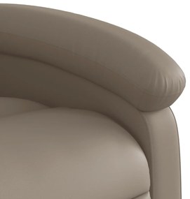 Poltrona reclinável elétrica couro artificial cor cappuccino