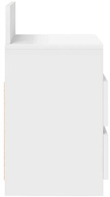 Mesas de cabeceira 2 pcs com 2 gavetas 40x33x60 cm branco