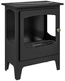 HOMCOM Lareira Bioetanol 7000BTU com Apagador de Aço Inoxidável Depósito de 1,2L Tempo de Combustão 3h para 25 m² 39x26x54 cm Preto | Aosom Portugal