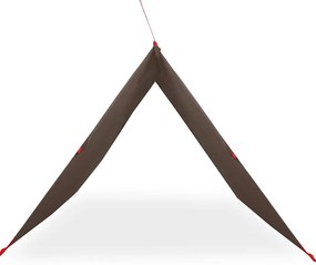 Lona de campismo 451x420 cm impermeável castanho