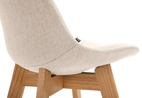 Banco de bar Cannes em tecido e com estrutura de Cor Natural 48 x 112 x 56 cm Creme