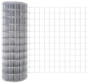 Cerca Euro com 7 postes pontiagudos 0,4x10 m em aço galvanizado