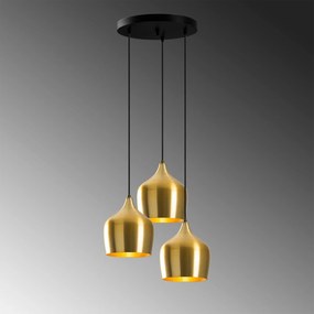 Candeeiro Chandelier Dodo – Dourado – 46 x 46 cm