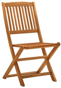 5 pcs conjunto de jantar p/ jardim madeira de acácia maciça