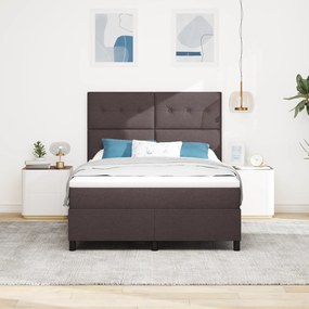 Cama Box com Colchão Castanho 140x200 cm Tecido