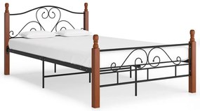 Estrutura de cama 120x200 cm metal preto