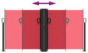 Toldo lateral retrátil 120x600 cm vermelho