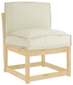 vidaXL Almofada de palete para encosto Creme 50 x 40 x 12 cm