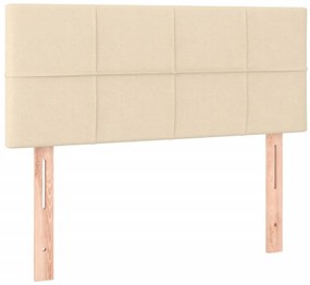Cama com molas/colchão 90x190 cm tecido cor creme