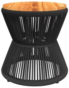 Mesa de centro com base de arame Ø 45x44 cm acácia maciça