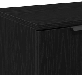 Armário para TV vidaXL Preto Carvalho 102x35x36,5 cm Madeira Engineere