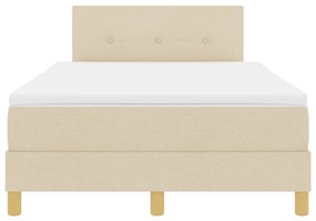 Cama Box Spring com Colchão Creme 120x200 cm Tecido