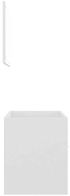 2 pcs conjunto móveis casa de banho derivados de madeira branco