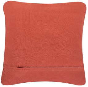 Almofada decorativa em macramé de algodão laranja 45 x 45 cm AKKOY Beliani