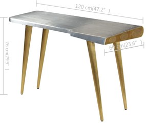 Secretária aviador estilo aeronave vintage 120x60x76 cm