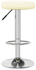 Bancos de bar 2 pcs couro artificial cor creme
