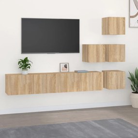 Móvel p/ TV de parede madeira processada cor carvalho sonoma