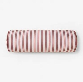 Cilindro Almofada 15x50 Cm Em Tecido Somália Branco Gardenia - Terracota - Sklum