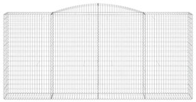 Cestos gabião arqueados 2pcs 400x50x180/200cm ferro galvanizado