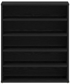 Armário para Sapatos vidaXL Preto Carvalho 60x35x70 cm em Madeira Deri