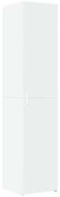 Armário de arrumação estreito derivados de madeira branco