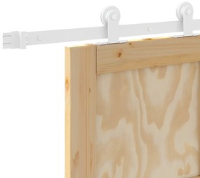 Porta Deslizante vidaXL com Conjunto de Ferragens 'ORKDAL'Madeira Maci