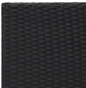 Mesa de apoio 55x45x49 cm vime PE preto