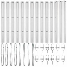Postes de Cerca 52 pcs Ø32 mm 170 cm Aço Galvanizado