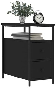 Mesa de cabeceira 30x60x60 cm derivados de madeira preto