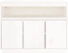 Aparador 104,5x34x80 cm madeira de pinho maciça branco