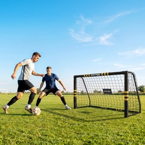 Baliza de Futebol, 180 x 60 x 120 cm, Proteção Acolchoada da Estrutura, Amarela