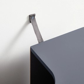 Armário de casa de banho para lavatório (não incluído) com 2 portas 60 x 30 x 60 cm Cinzento