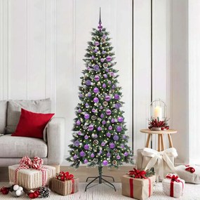 vidaXL Árvore de Natal Artificial Verde 180 cm PVC, Plástico e Aço