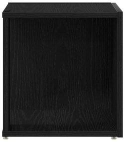 Mesa Lateral vidaXL Madeira de Carvalho Preta 33x33x34,5 cm em Madeira