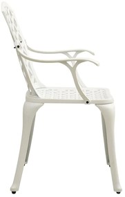 3 pcs conjunto de bistrô alumínio fundido branco