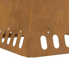 Fogueira vidaXL 48x48x40 cm em Aço Envelhecido
