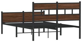 Estrutura cama s/ colchão derivados madeira carvalho castanho