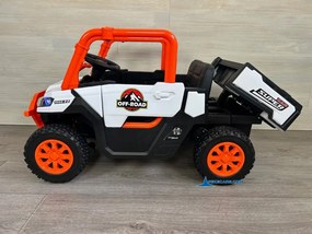 Carro elétrico para crianças 1 a 6 anos 12V 4x4 Buggy 1000RR rodas borracha e controlo remoto Laranja