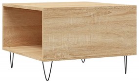 Mesa de centro 55x55x36,5 cm derivados madeira carvalho sonoma