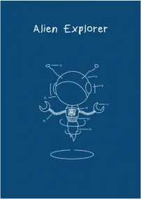 Póster 70x50 Cm Luminiscente Esttels Alien Explorer - Sklum