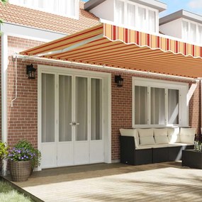 Toldo Retrátil Amarelo e laranja 600 × 350 cm amarelo e laranja