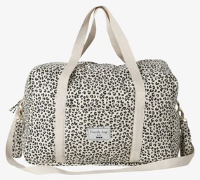 Saco de mudas Canvas club leopardo  bege estampado