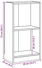 Estante 40x24x75 cm contraplacado cor carvalho sonoma