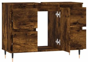Armário casa de banho 80x33x60 cm deriv.madeira carvalho fumado