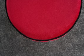 Pouffe Lindy – Vermelho – 40 cm x 40 cm x 40 cm