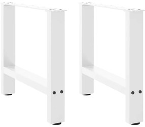 vidaXL Pés para mesa de centro , brancos, 2 peças, 60x (42-43) cm, aço